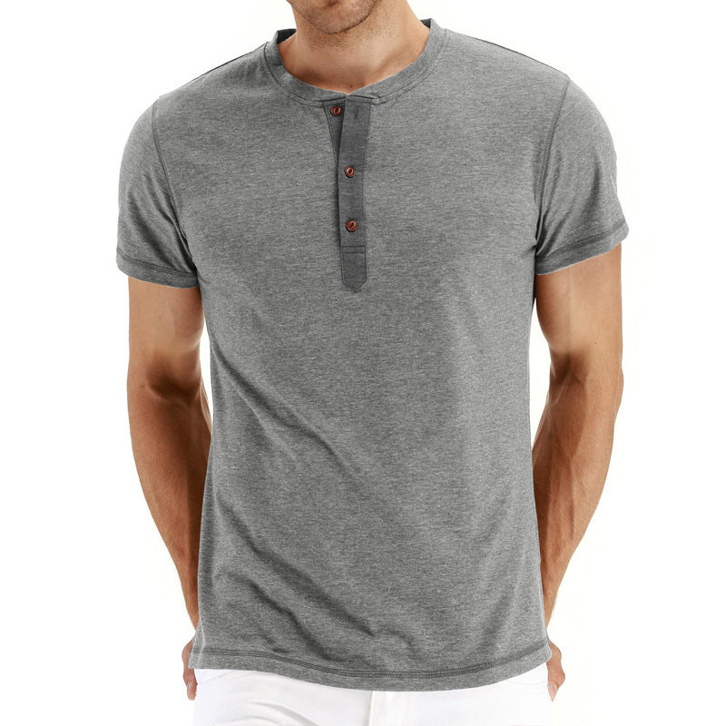 Eckhard | Men’s Crew Neck Shirt with Quarter Buttons
