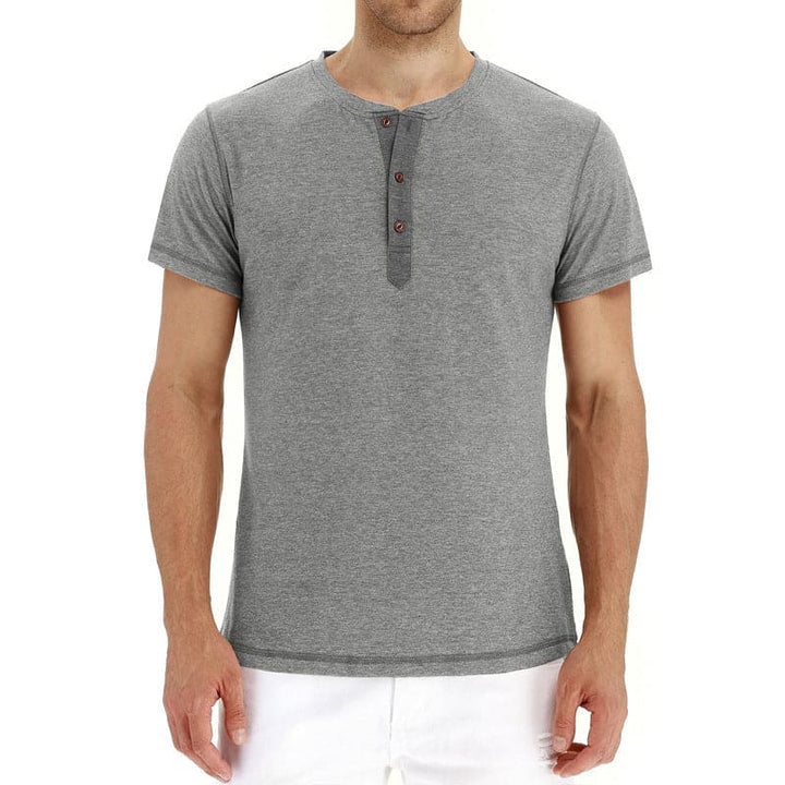 Eckhard | Men’s Crew Neck Shirt with Quarter Buttons