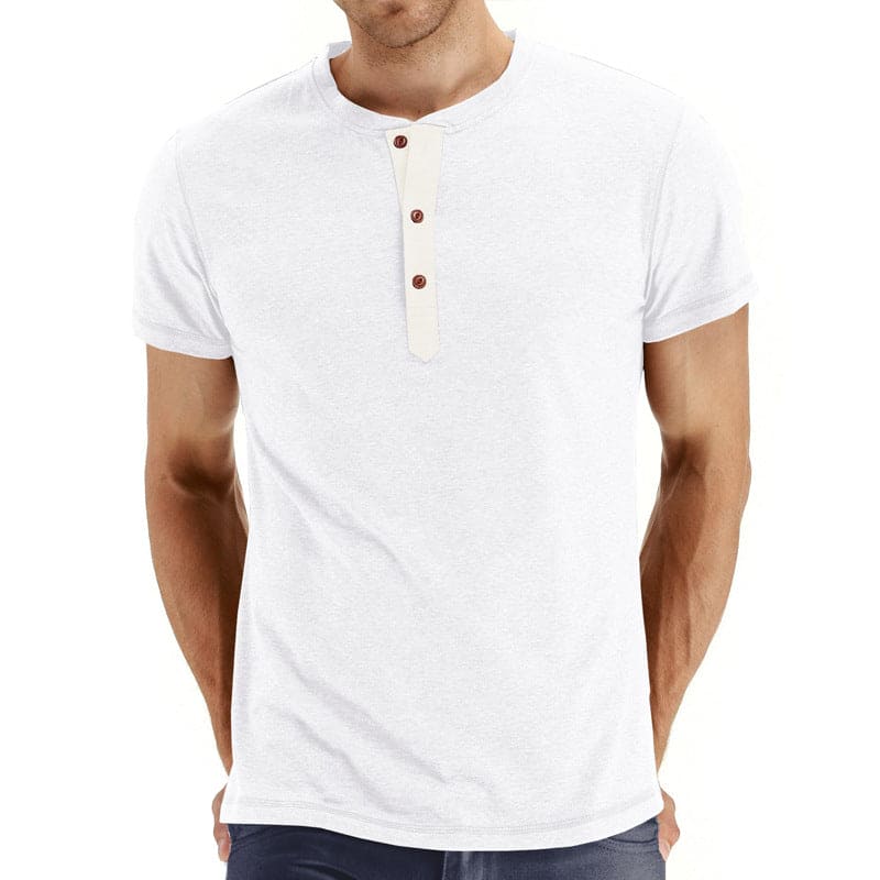 Eckhard | Men’s Crew Neck Shirt with Quarter Buttons