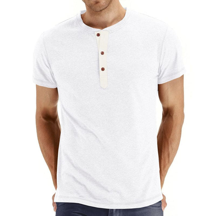 Eckhard | Men’s Crew Neck Shirt with Quarter Buttons