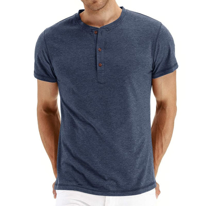 Eckhard | Men’s Crew Neck Shirt with Quarter Buttons