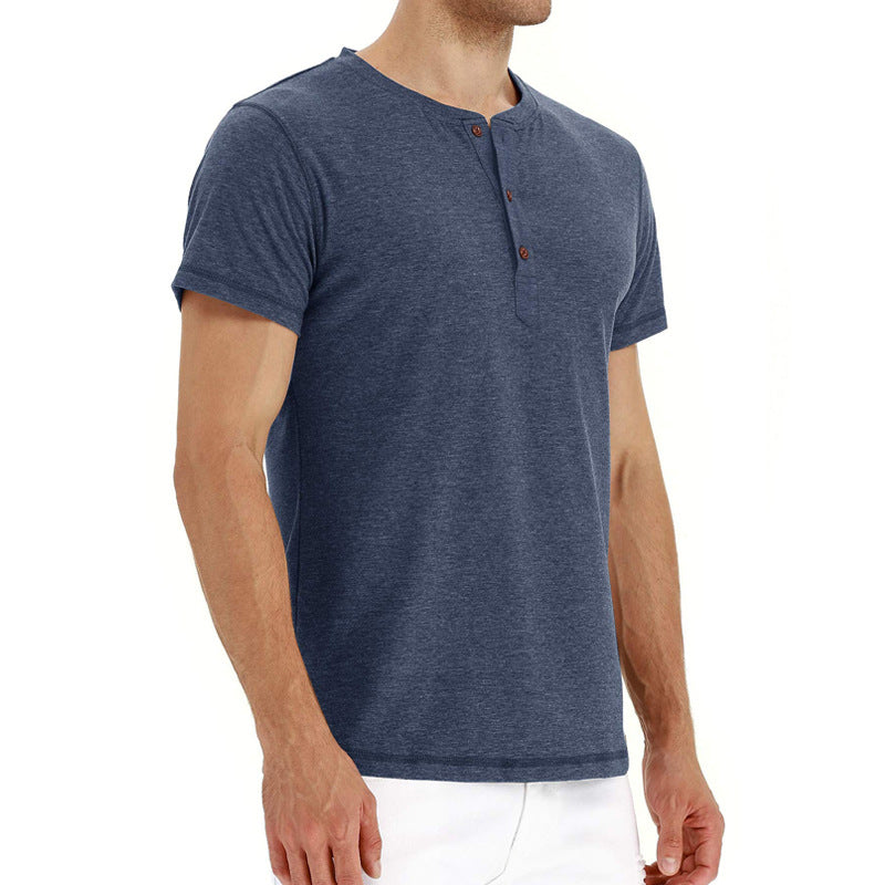Eckhard | Men’s Crew Neck Shirt with Quarter Buttons