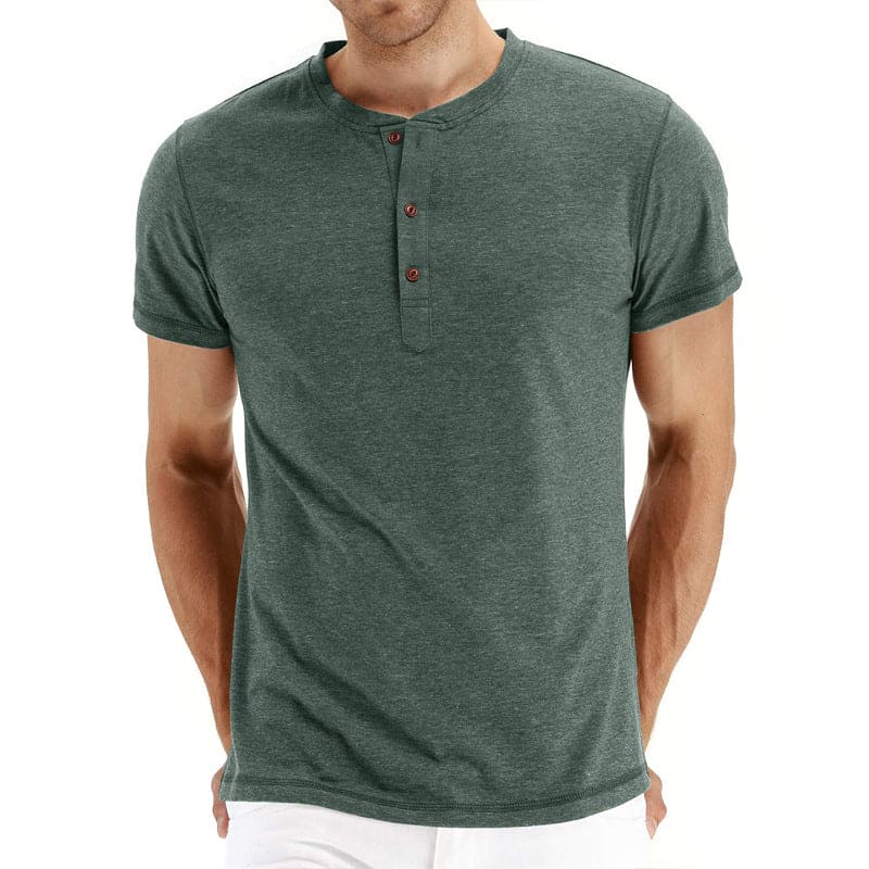 Eckhard | Men’s Crew Neck Shirt with Quarter Buttons