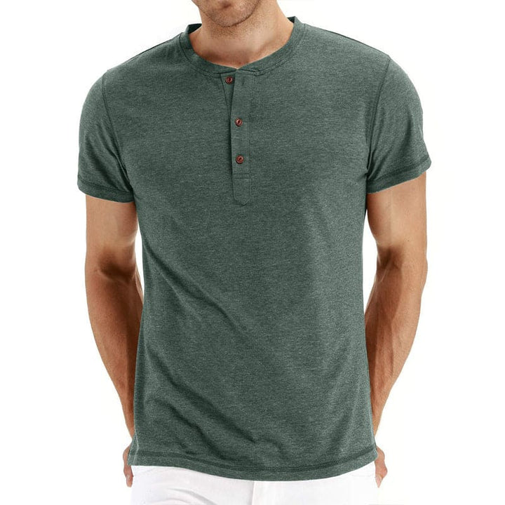 Eckhard | Men’s Crew Neck Shirt with Quarter Buttons