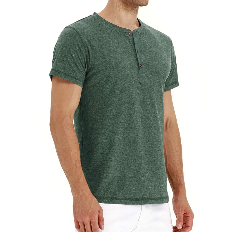 Eckhard | Men’s Crew Neck Shirt with Quarter Buttons