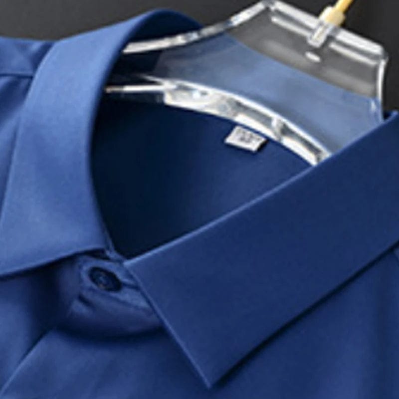 Kent | Men's Long Sleeve Satin Shirt with Button-Up