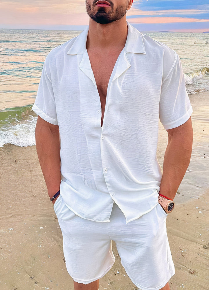 Brenner | Men’s Summer Set with Button Up Shirt and Shorts
