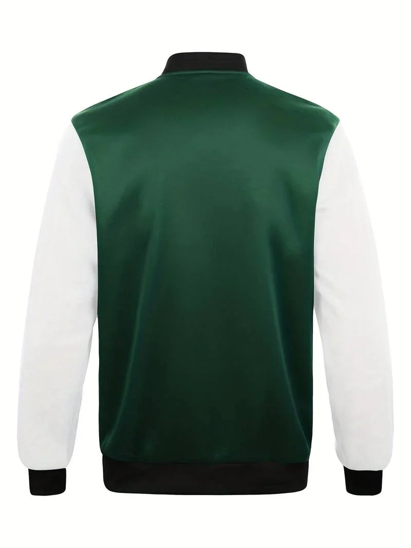 Stefan | Men’s Print Letters Bomber Jacket