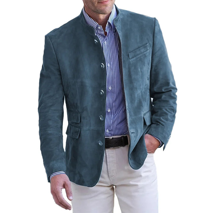 Brax | Men’s Stand Collar Suede Coat