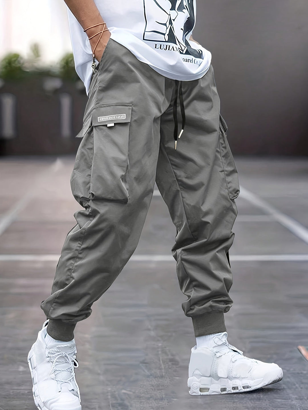 Dominic | Men’s Jogger Cargo Pants with Drawstring