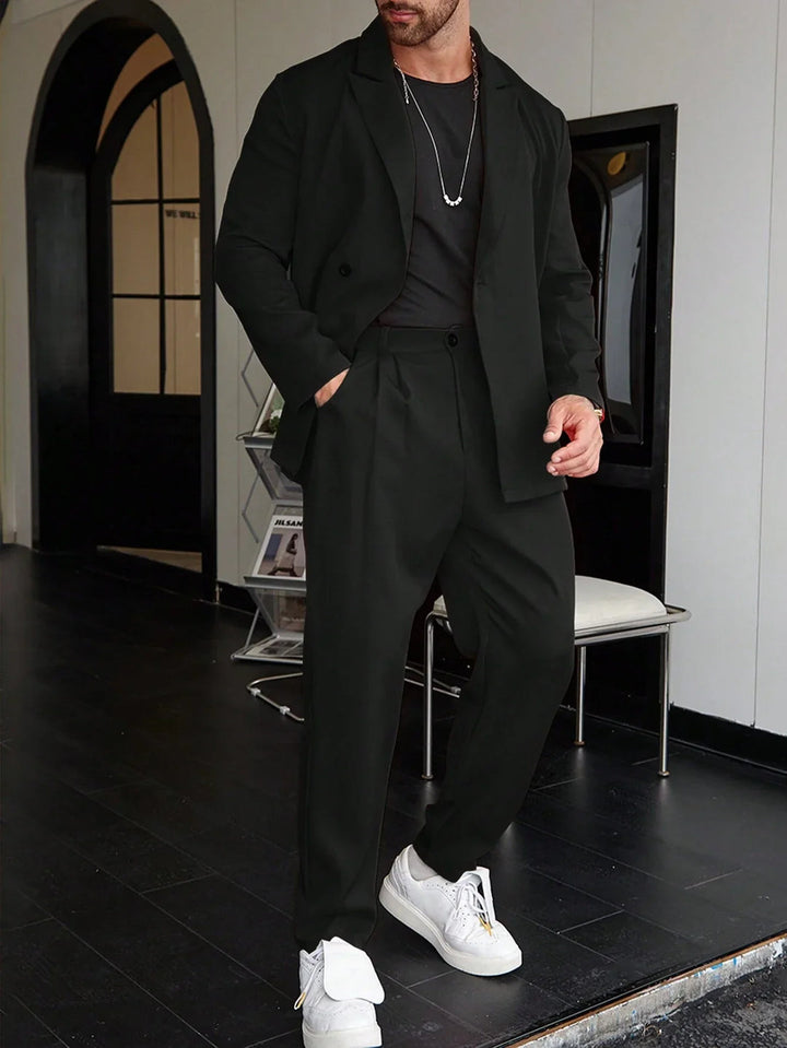 Blake | Men's Two Piece Set with Blazer and High Waisted Pants