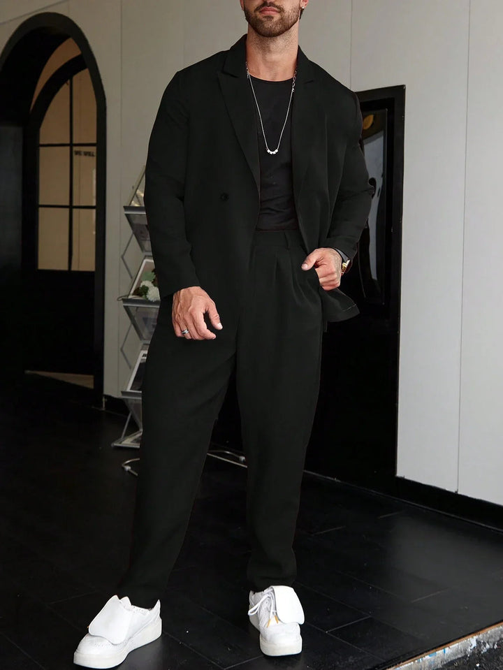 Blake | Men's Two Piece Set with Blazer and High Waisted Pants