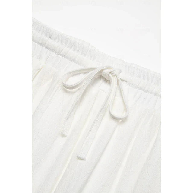 Victorio | Men's Lightweight Linen Shorts with Elastic Waist and Drawstring