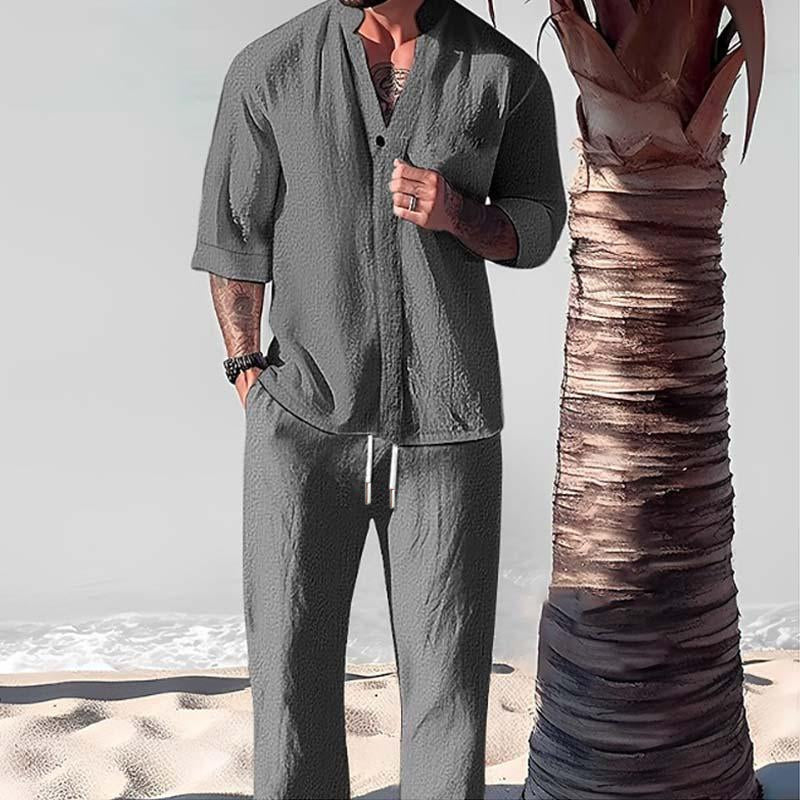 Dylan | Men's Linen Two Piece Set with Shirt and Pants