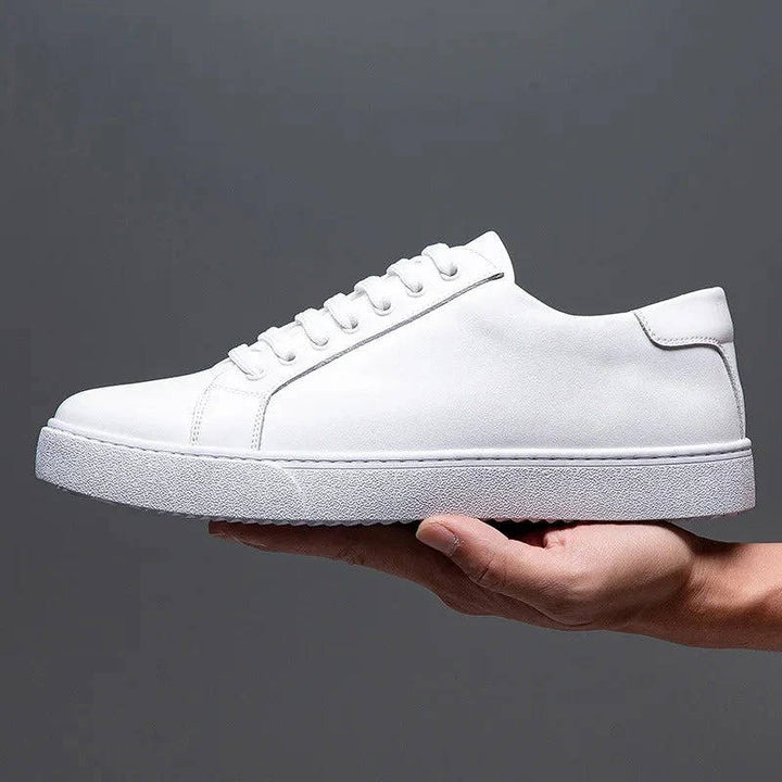 Evan | Men's Leather Low Top Sneakers with Lace Up