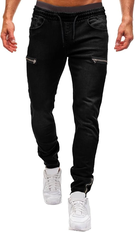 Bruno | Men's Slim Fit Denim Pants with Drawstring