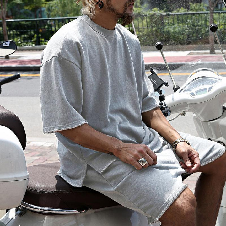 Kenji | Men’s Two Piece Set with Loose Fit T-shirt and Shorts