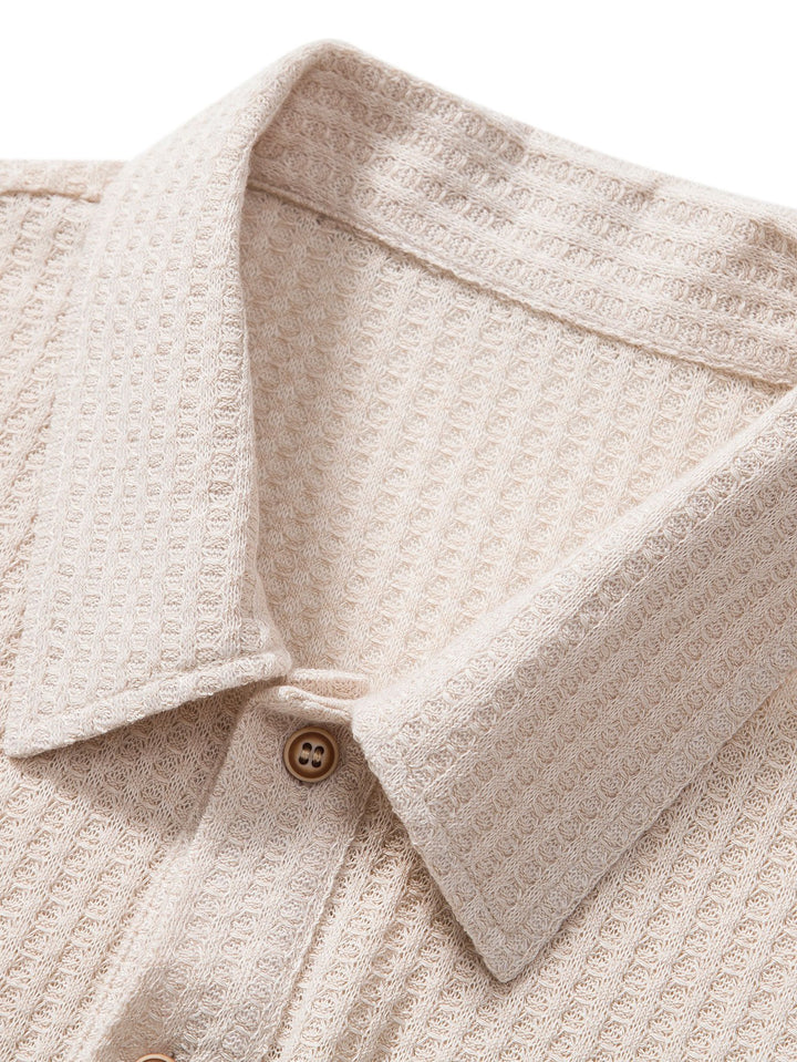 Chino | Men’s Waffle Knit Polo Shirt with Short Sleeve