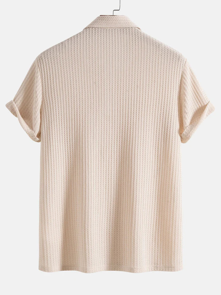 Chino | Men’s Waffle Knit Polo Shirt with Short Sleeve