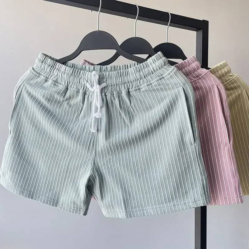 Landon | Men's Striped Summer Shorts with Drawstring
