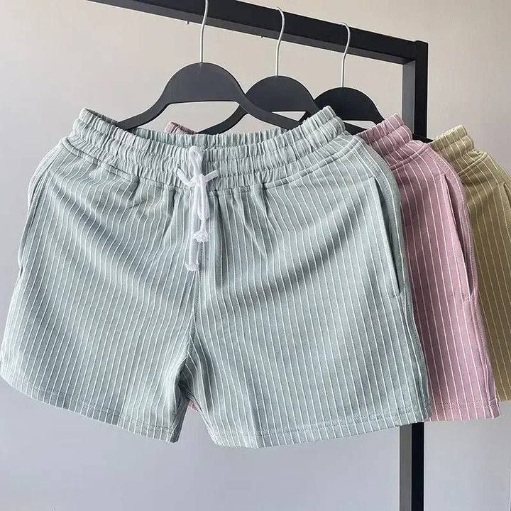 Landon | Men's Striped Summer Shorts with Drawstring