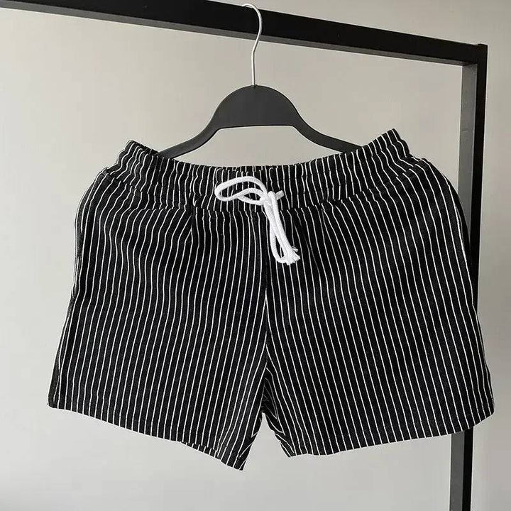 Landon | Men's Striped Summer Shorts with Drawstring
