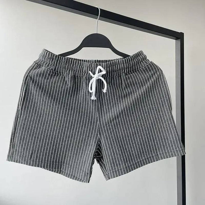 Landon | Men's Striped Summer Shorts with Drawstring