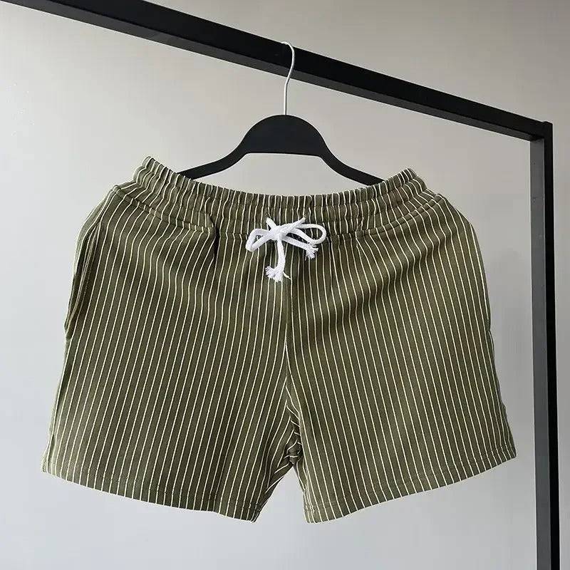 Landon | Men's Striped Summer Shorts with Drawstring