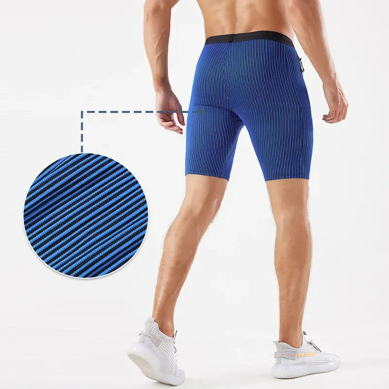 Bryan | Men's Striped Slim Fit Shorts with Drawstring