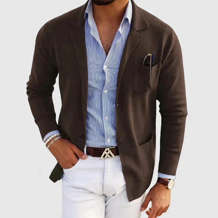Wesley | Men's Casual Cardigan with Chest Pocket