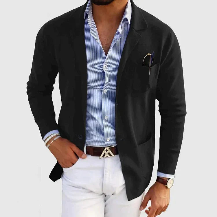Wesley | Men's Casual Cardigan with Chest Pocket
