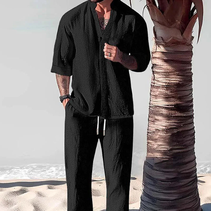 Dylan | Men's Linen Two Piece Set with Shirt and Pants
