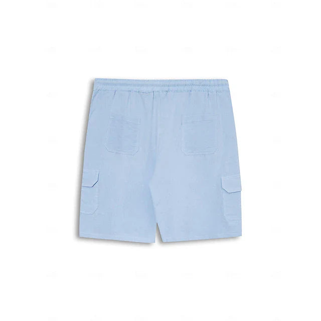 Aero | Men’s Linen Cargo Summer Shorts with Drawstring