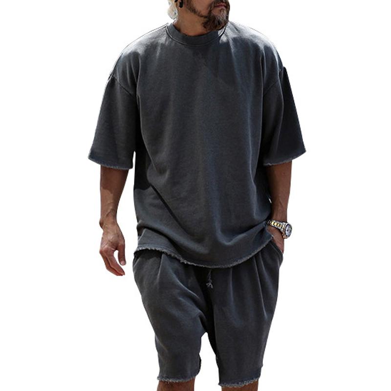 Kenji | Men’s Two Piece Set with Loose Fit T-shirt and Shorts
