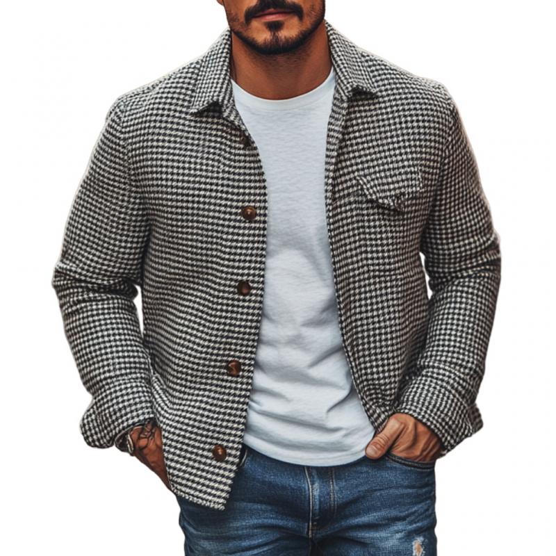 Tomlin | Men's Checkered Coat with Button-Up