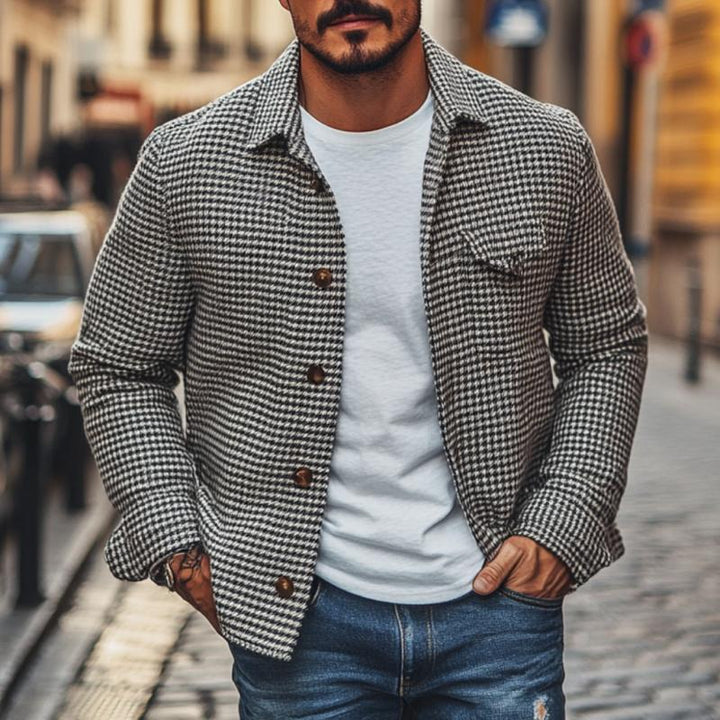 Tomlin | Men's Checkered Coat with Button-Up
