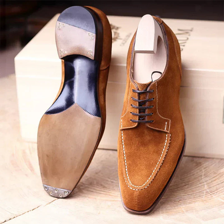 David | Men's Suede Derby Oxford Shoes with Lace Up