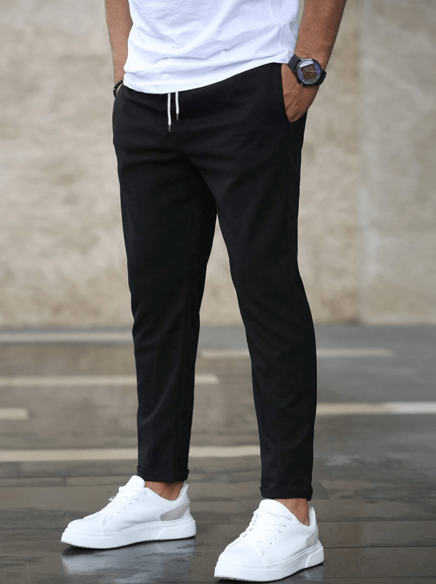 Leon | Men's Slim Fit Trouser with Drawstring