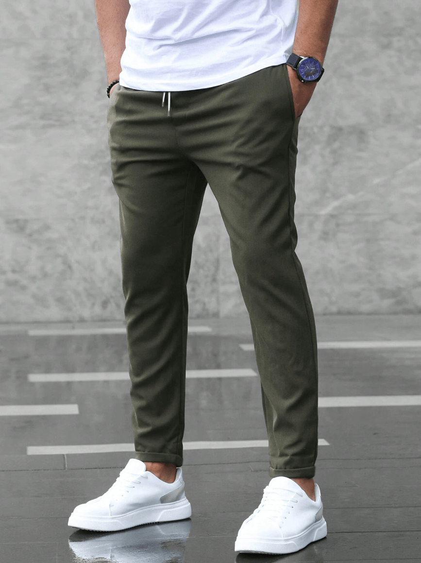 Leon | Men's Slim Fit Trouser with Drawstring