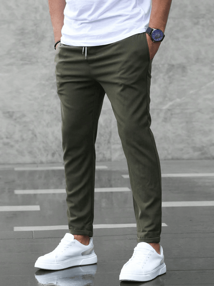 Leon | Men's Slim Fit Trouser with Drawstring