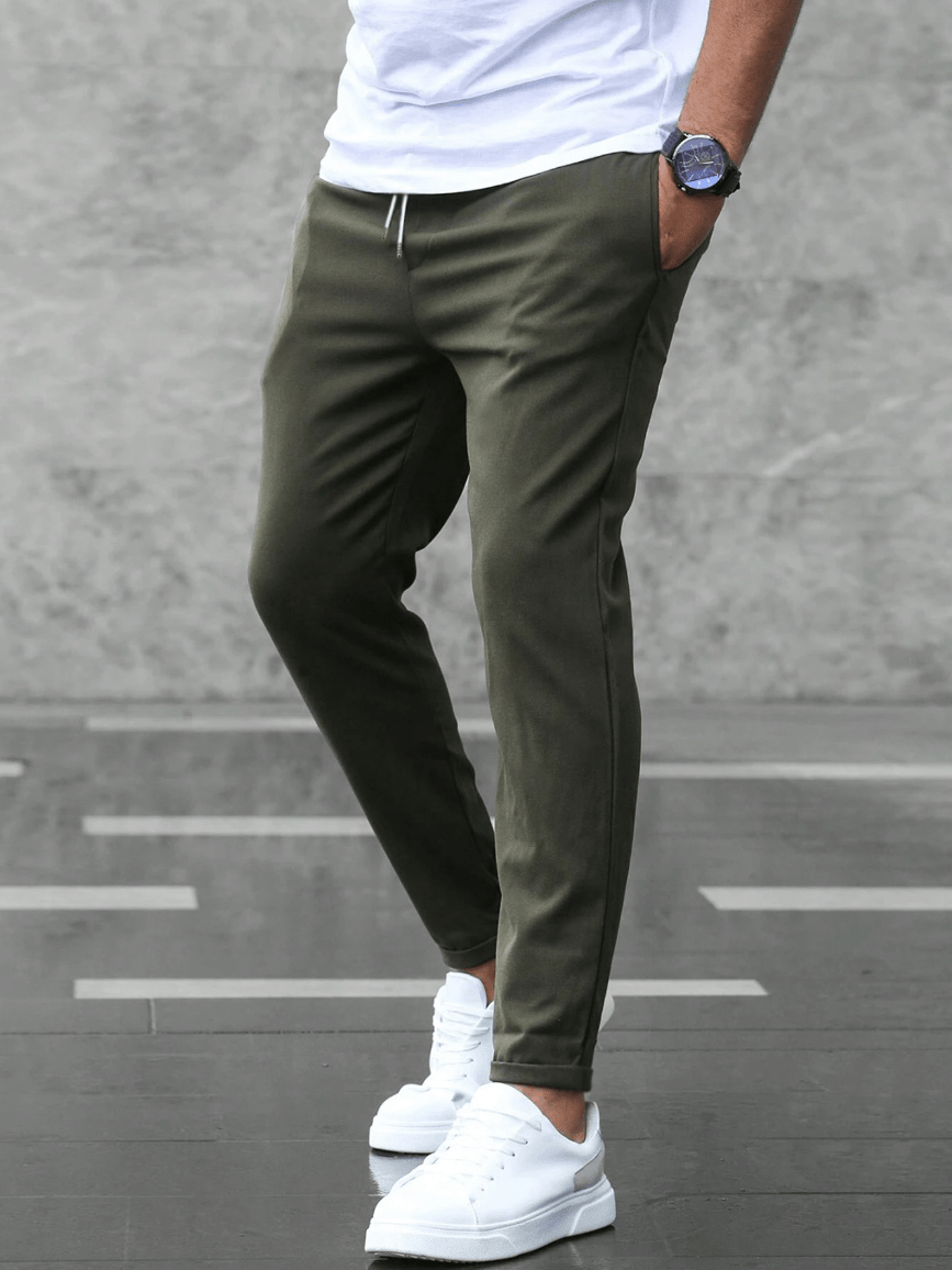 Leon | Men's Slim Fit Trouser with Drawstring