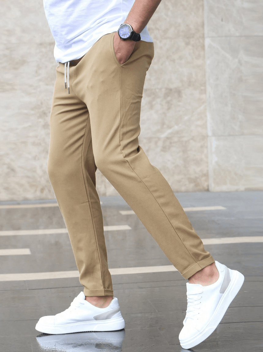 Leon | Men's Slim Fit Trouser with Drawstring