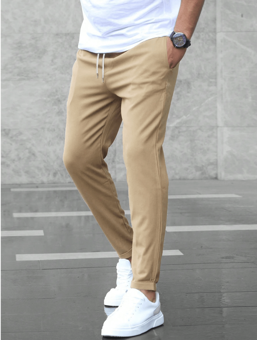 Leon | Men's Slim Fit Trouser with Drawstring