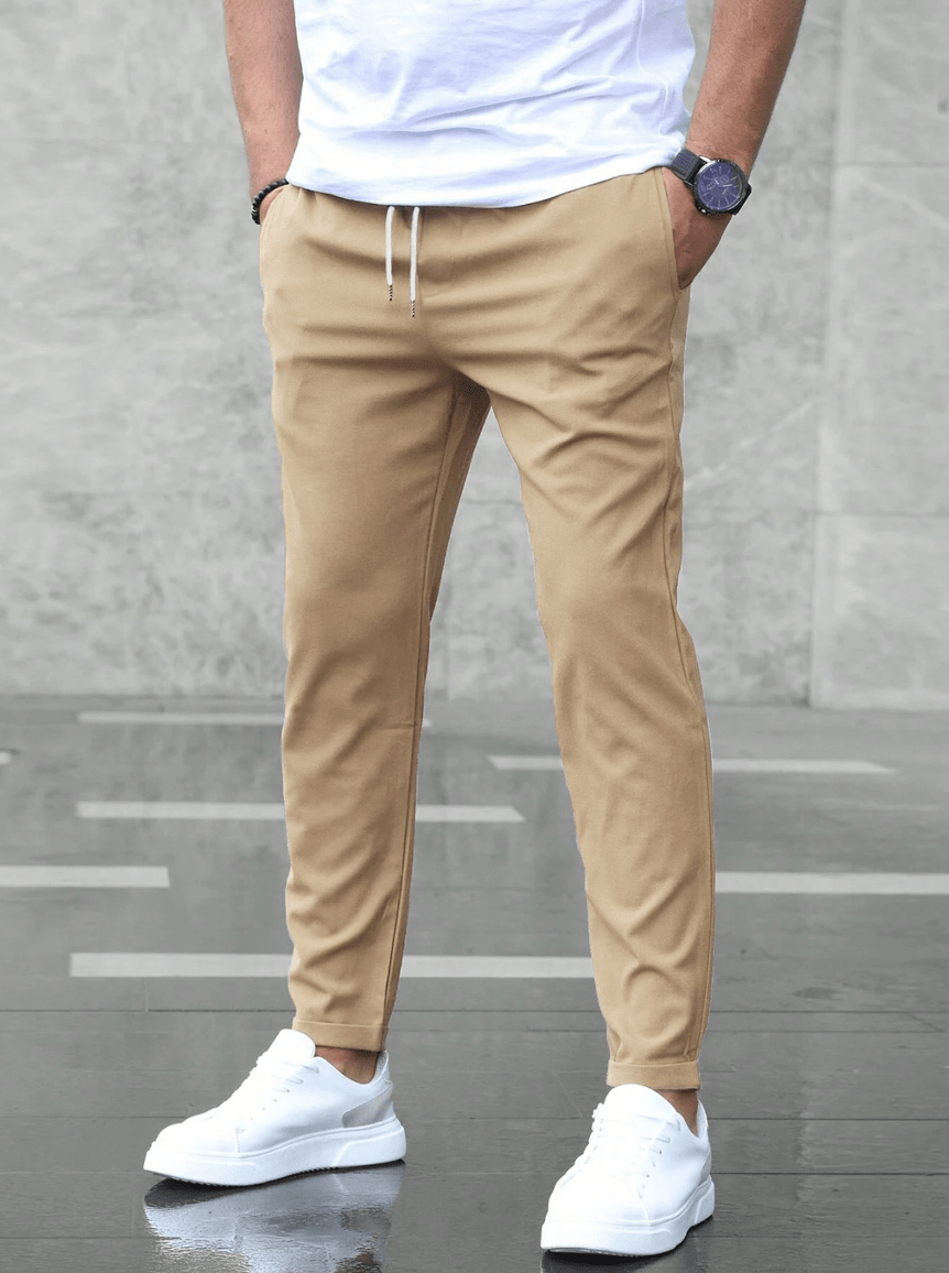 Leon | Men's Slim Fit Trouser with Drawstring