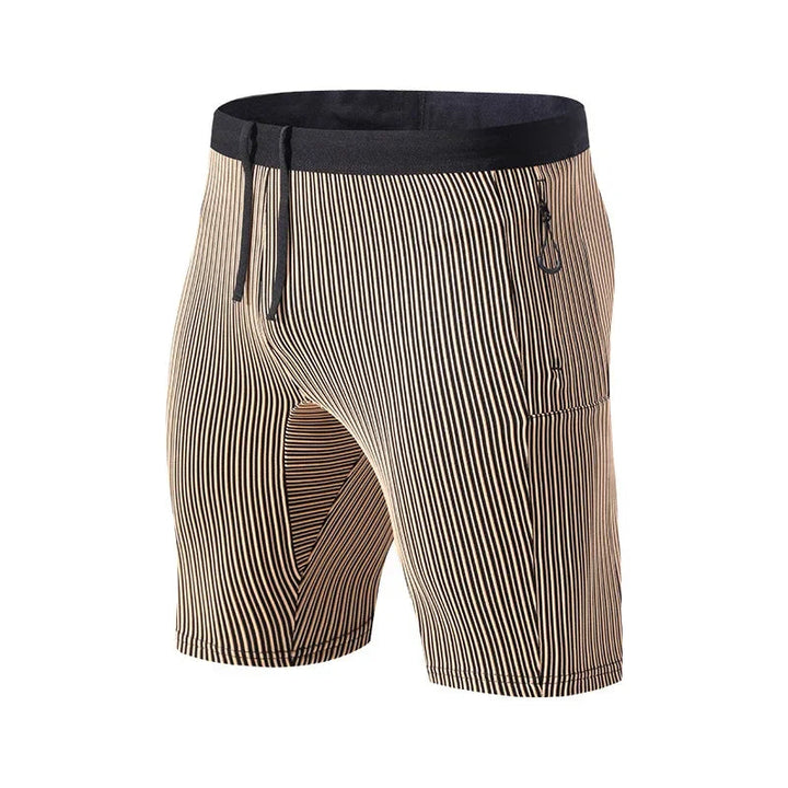 Bryan | Men's Striped Slim Fit Shorts with Drawstring