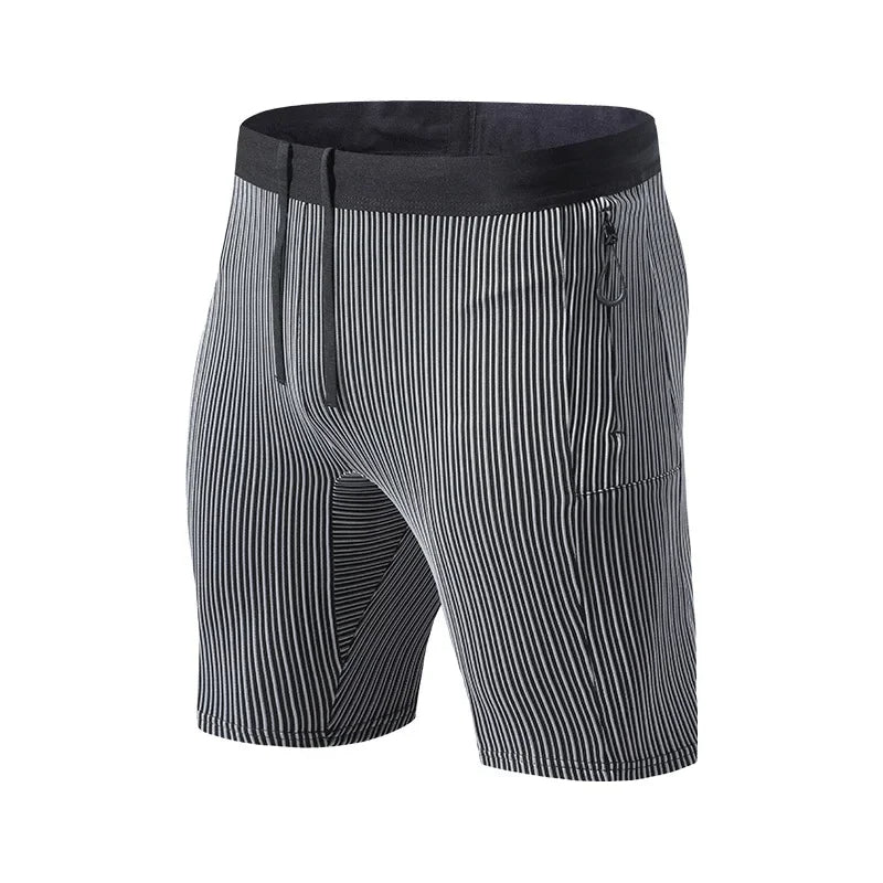 Bryan | Men's Striped Slim Fit Shorts with Drawstring