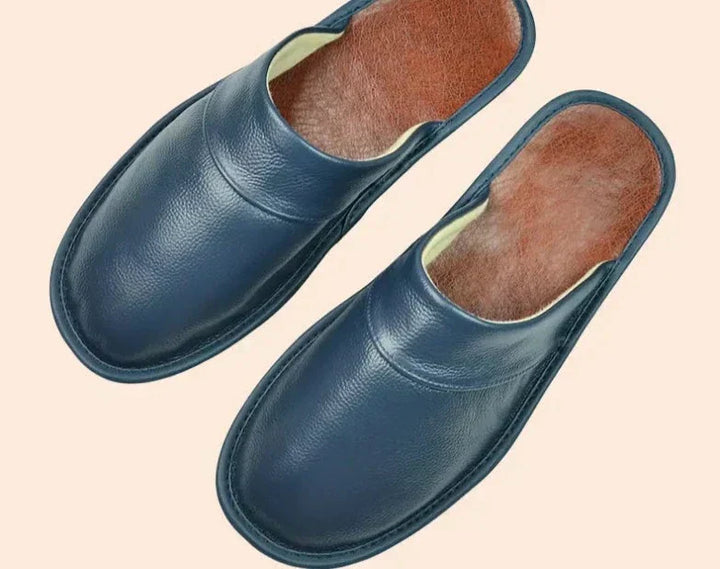 Dawson | Men's Leather Slippers with Closed-toe