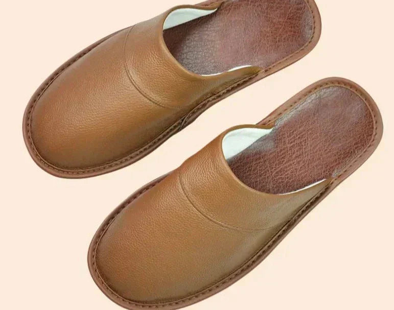 Dawson | Men's Leather Slippers with Closed-toe