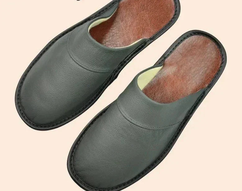 Dawson | Men's Leather Slippers with Closed-toe