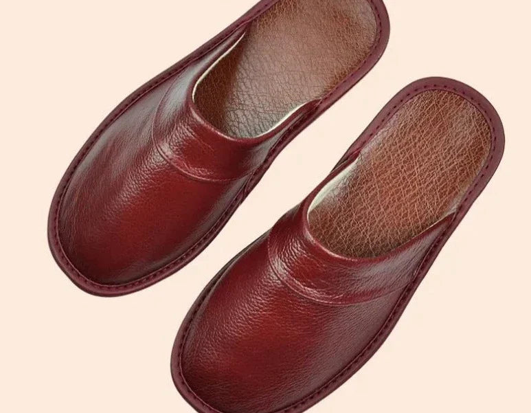 Dawson | Men's Leather Slippers with Closed-toe